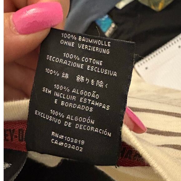 Vintage Harley Davidson Short Sleeve Shirt 2XL Henley V-Twin Power Cotton FLAW - Picture 9 of 11